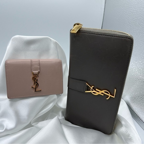 YVES SAINT LAURENT Cassandra Leather Trifold Mini Wallet - Picture 10 of 10